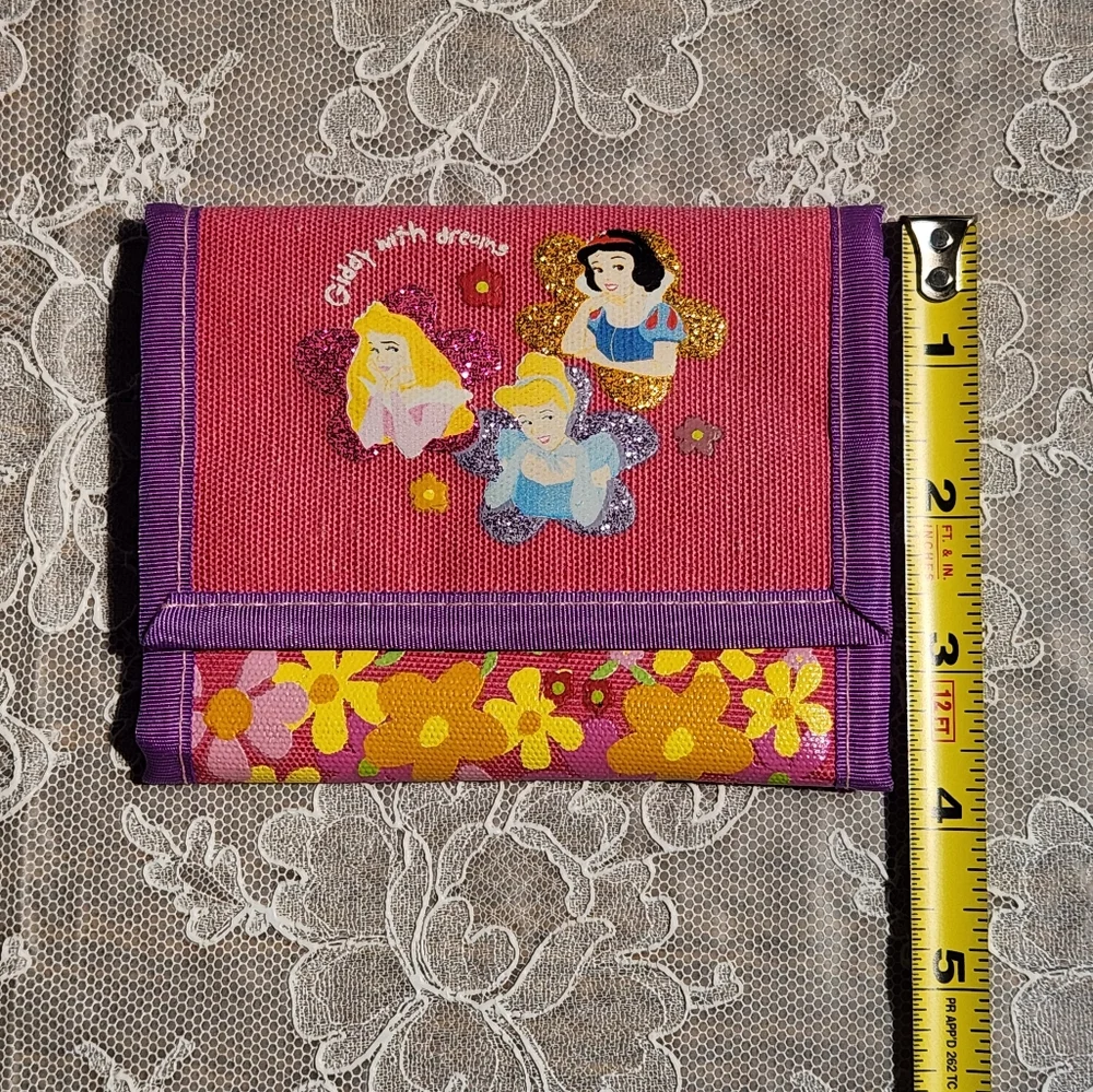 VINTAGE DISNEY PRINCESS Trifold Wallet, Velcro, Canvas